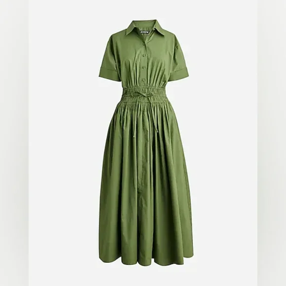 green emerald velvet dress New J Crew Long Sleeve Belted Knit Dress in Frosty Olive Green, Size S   The Mustard Dandelion